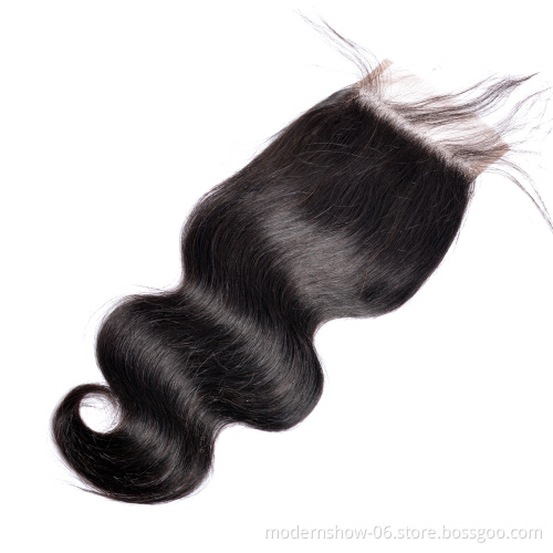 100 Unprocessed 3 Bundles Hair With Lace Closure Body Wave Weave Virgin Brazilian Hair